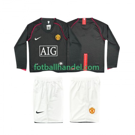 Barn Fotballdrakter Manchester United 2007 2008 Borte Retro Langermet